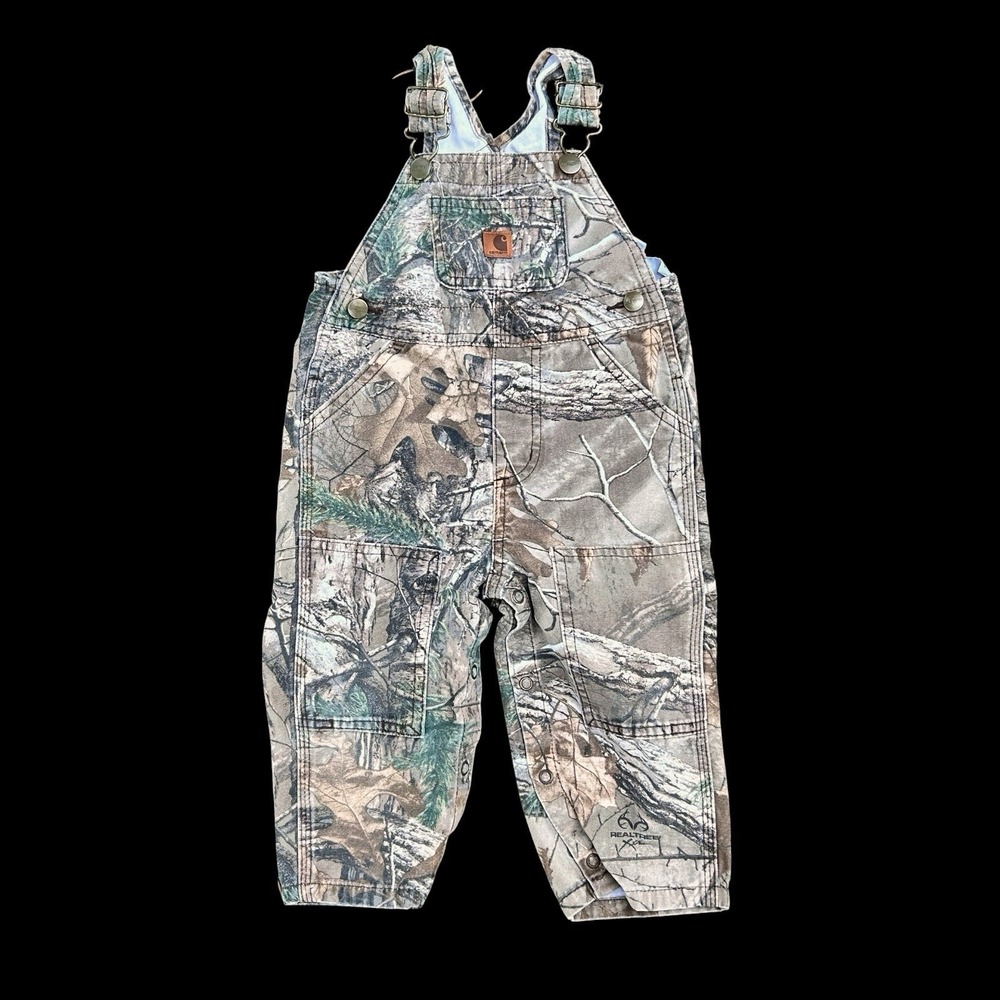 Carhartt Mossy Oak Camo Camouflage Canvas Overalls Sz 18mo Toddler